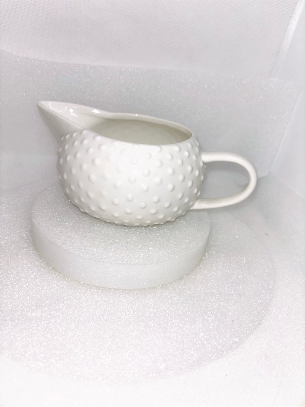 Vintage Rare Coach House White Hob Nail Design Creamer Milk Jug